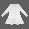 Custom Individualized Women's Round Neck Long Sleeve Ruffle Hem Casual Dress
