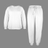 Custom Individualized Women's Leg Binding Pocket Long Pajama Sets