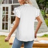 Custom Specialized Women's V-Neck Drawstring Ruffle Sleeve Blouse Tops