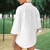 Custom Individualized Women's V-Neck Long Sleeve Blouse & Pocket Shorts Set