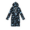 Women's Drawstring Hooded Pocket Dress