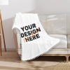 Custom Throw Blanket with Pompom Fringe(30"x40")