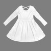 Custom Personalized Women's Long Sleeve Cross Back Girls Dress