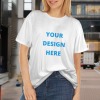 Custom Personalized Women's Round Neck Loose T-Shirts