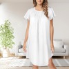 Custom Individualized Women's Flared Sleeves Pleated Pocket Nightdresses