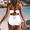 Custom Individualized Women's Cross Back Two Piece Bikini Swimsuit