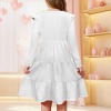 Custom Personalized Ruffle Long Sleeve Tiered Girls Dress