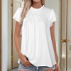 Custom Specialized Women's Round Neck Ruffle Sleeve Blouse Top