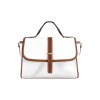 Multi-Function Leather Satchel-Brown
