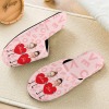 Custom Women's Cotton Non-Slip Warm Slipper