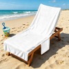 Beach Chair Towel Cover with Side Pockets
