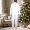 Custom Personalized Women's Long Sleeve Crew Neck Plush Pajama Set