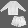 Custom Personalized Women's Long Sleeve Fleece Sweatshirt & Drawstring Shorts Set