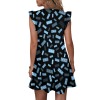 Round-Neck Ruffle-Hem Dress