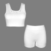 Custom Individualized Women's Square Neck Tank Tops High Waist Shorts Sports Set