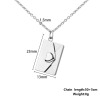 Envelope Locket Necklace with Engraved Insert