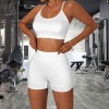 Custom Personalized Strappy Back Sports Bra & High Waist Shorts Sports Set