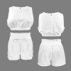 Custom Individualized Women's Sleeveless Crop Tank Top & High Waist Pocket Shorts Set