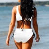 Custom Personalized Women's Wrap Front & Tie Side Bikini Set Two Piece Swimsuit