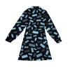 High-Neck Mini Dress With Long Bell Sleeves