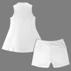 Custom Personalized Women's Sleeveless Lapel Zipper Girls Active Dress & Pocket Shorts Set-Wholesale