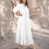 Custom Personalized Women's V Neck Half Sleeve Maxi Dress