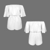 Custom Specialized Off Shoulder Knot Front Pocket Romper