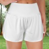 Custom Individualized Women's High Waist Zipper Pocket Sports Shorts