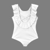 Girls'  Ruffle Trim One-Piece Swimsuit