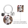 Photo Stainless Steel Dog Keychain with Text