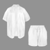 Custom Individualized Open Front Blouse Top & Drawstring Waist Shorts Set