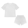 All-Over Print Little Girls' Two-Piece Short Sleeve Pajama Set