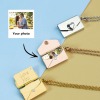 Envelope Locket Necklace with Engraved Insert