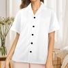 All-Over Print Women's V Neck Button Short Sleeve Pajama Top