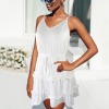 Custom Personalized Women's V-Neck Elastic Waist Tiered Casual Cami Dress
