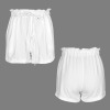 Custom Personalized Women's High Waist Button Pocket Tie Front Shorts