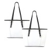 Leather Tote Bag-Small (Four-Sided Splice Printing)