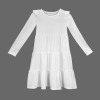 Custom Personalized Ruffle Long Sleeve Tiered Girls Dress