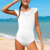 Girls'  Ruffle Trim One-Piece Swimsuit