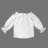 Custom Specialized Women's Off Shoulder Lantern Sleeve Ruffle Trim Blouse