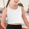 Girls' Crop Top Sports Active Tops with Knotted