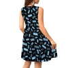 Round-Neck Buttoned Pocket Dress