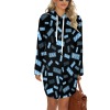 Women's Drawstring Hooded Pocket Dress