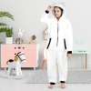 All-Over Print Girl's Flannel Zipper One-Piece Pajamas