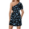 One-Shoulder Openwork Dress