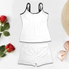 Custom Individualized Women's Double Shoulder Straps Tankini Set