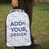 Custom Unisex Casual Backpack with Side Mesh Pockets