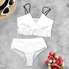 Custom Personalized Women's Ruffled High Waist Bikini Set