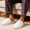Custon Men's Fur Lined Thick-Sole Indoor Slippers