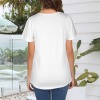 Custom Personalized Women's Round Neck Pleated Short Sleeve T-Shirt